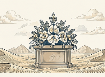 Memorial Service with Burial illustration