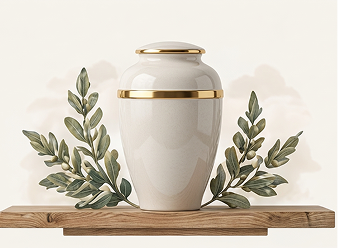 Cremation with Burial of Urn illustration